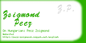 zsigmond pecz business card